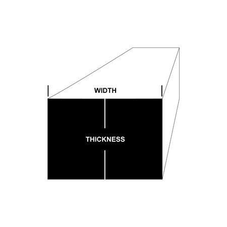 ONLINEMETALS 0.375" x 6" Carbon Steel Rectangle Bar 1018 Cold Finish 7497